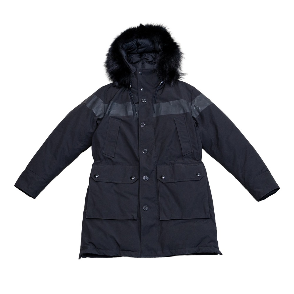 Moncler Lionel Terray Black Down Parka Fur Hood Puffer Jacket Size 4 / US XL